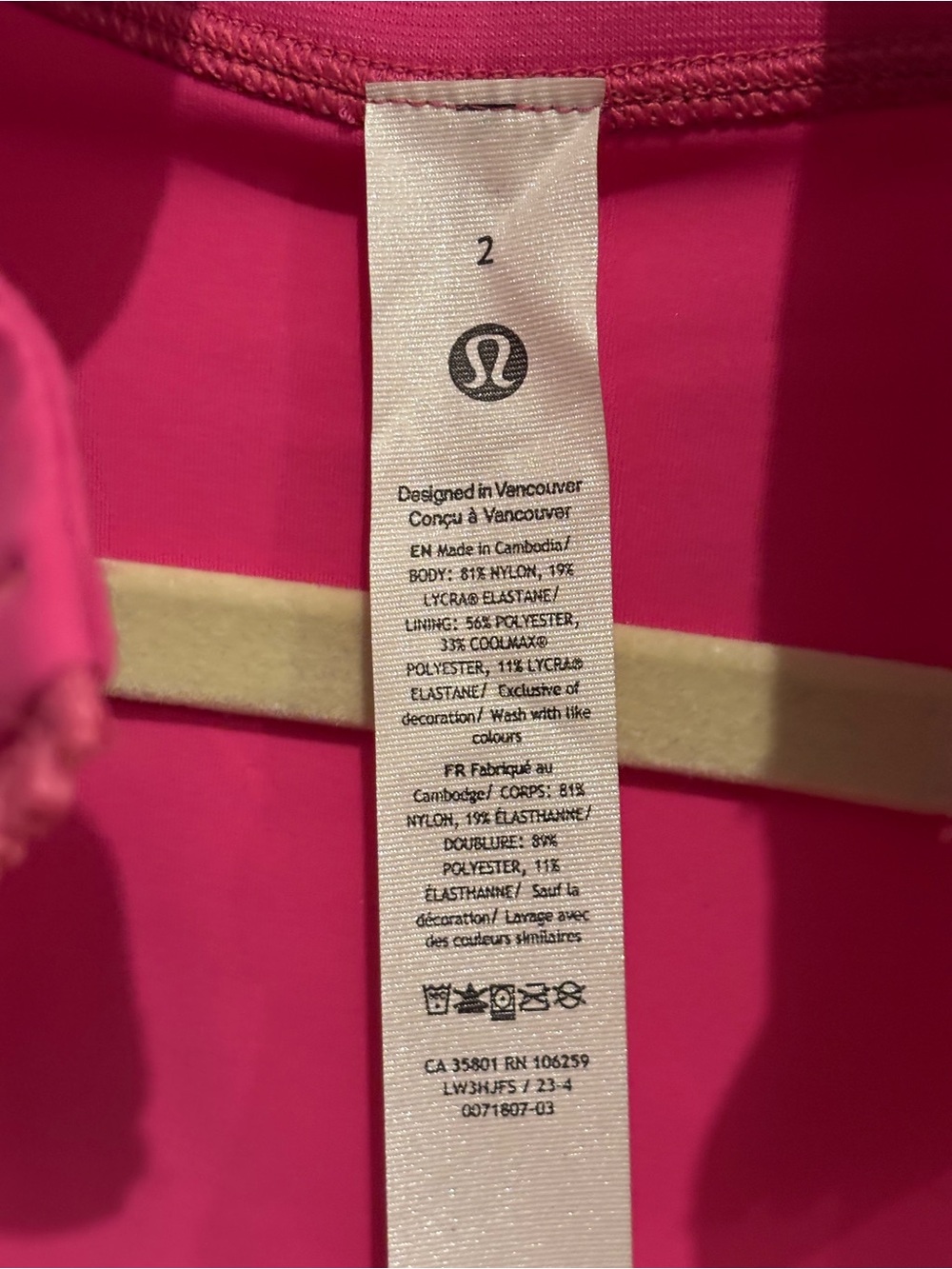 Lululemon Define Jacket Nulu Slim Fit Hot Pink Women Size 2 - Picture 3 of 3